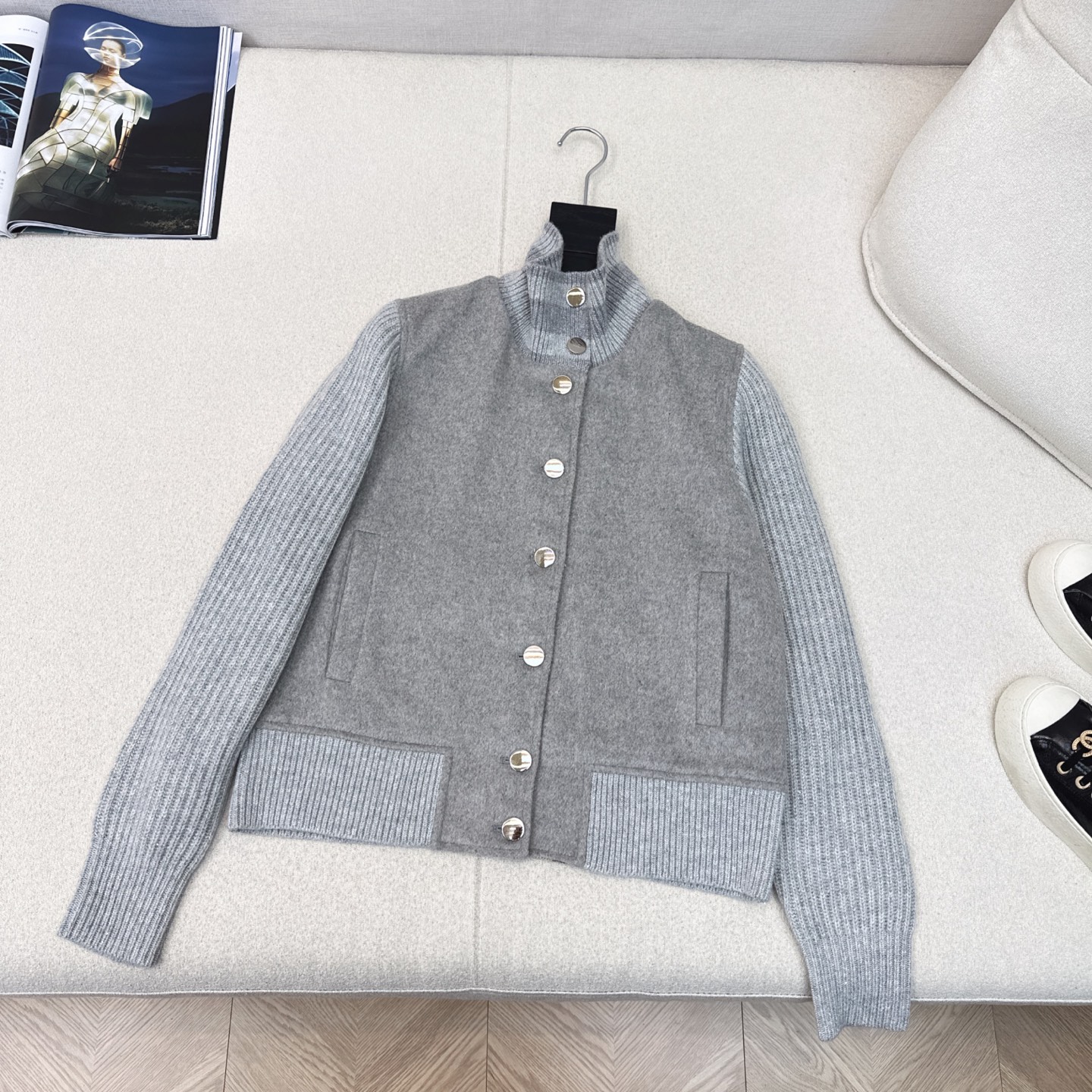 “High-Intensity LP 60Ss: P1200 One-Size-Fits-All Female Outfit with High-Flair Wool for Autumn and Winter” - 图片 6