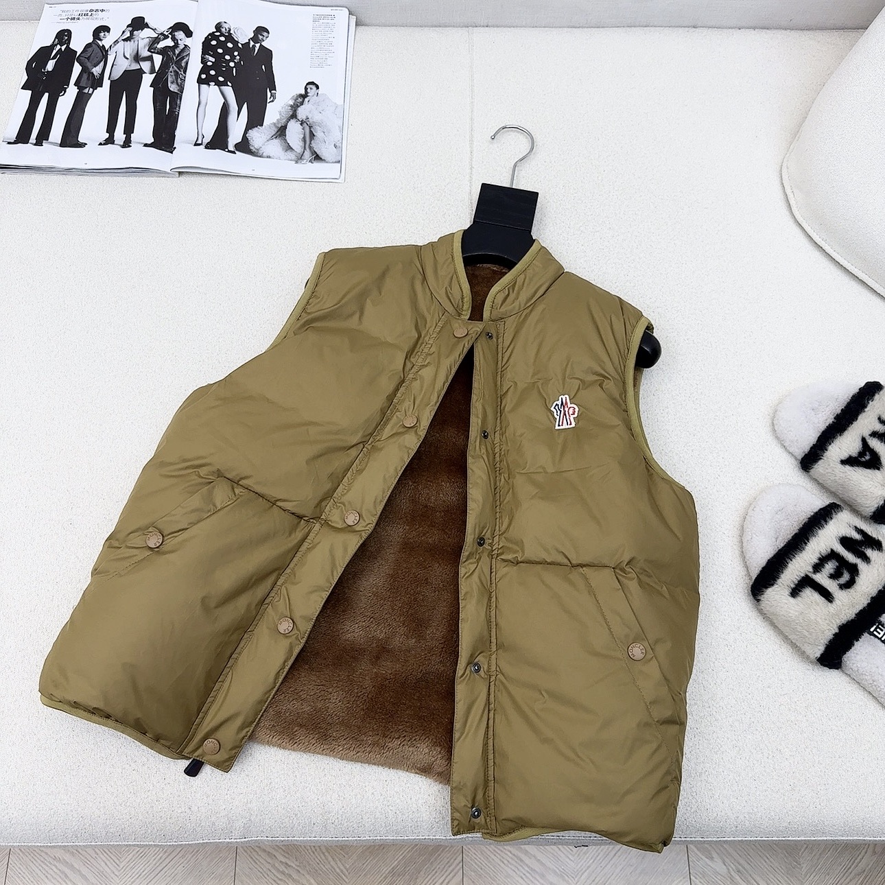 原单品质 Mc 25Ss————秋冬最新款小立领毛绒绒羊羔毛双面羽绒服马甲外套 🤍定制环保羊羔毛面料软糯