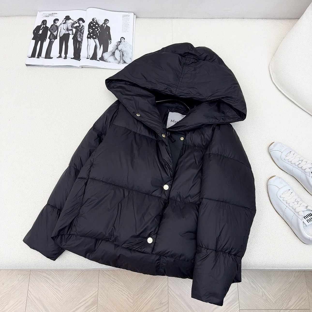 独家首发 原单品质 Max 25Ss———秋冬最新款简约连帽短款羽绒服外套🖤经典立体H版型剪裁 经典时髦