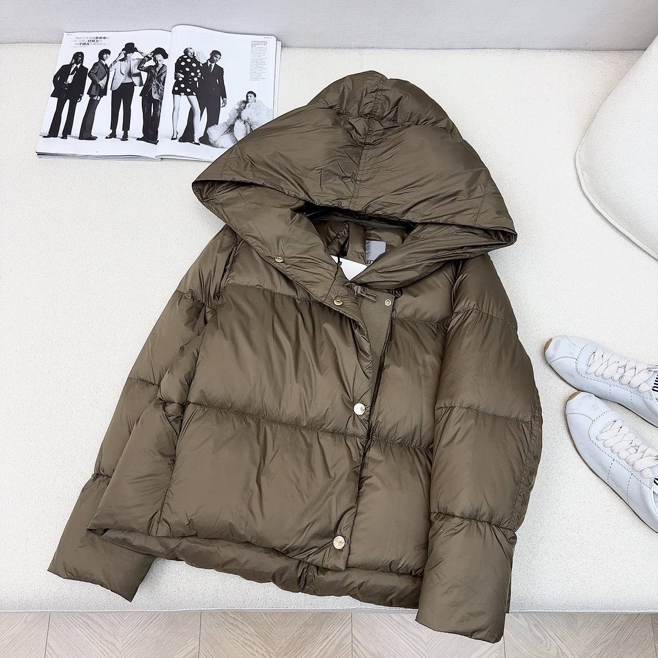 独家首发 原单品质 Max 25Ss———秋冬最新款简约连帽短款羽绒服外套🖤经典立体H版型剪裁 经典时髦