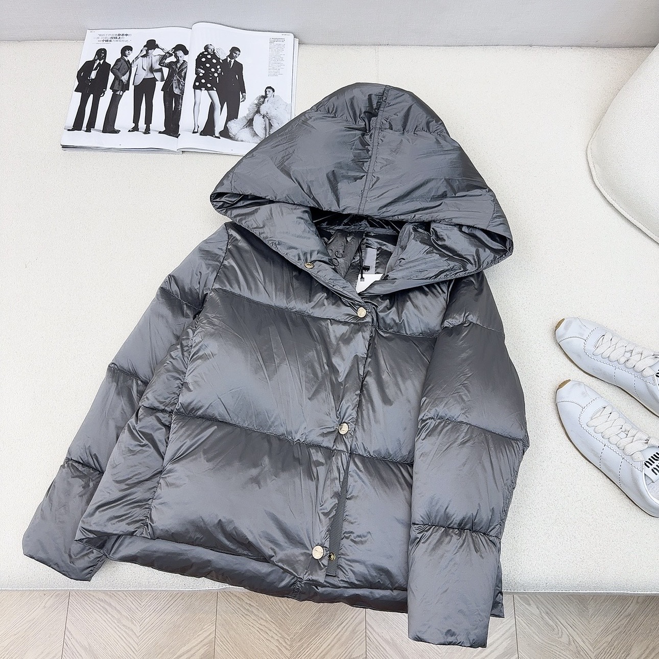 独家首发 原单品质 Max 25Ss———秋冬最新款简约连帽短款羽绒服外套🖤经典立体H版型剪裁 经典时髦