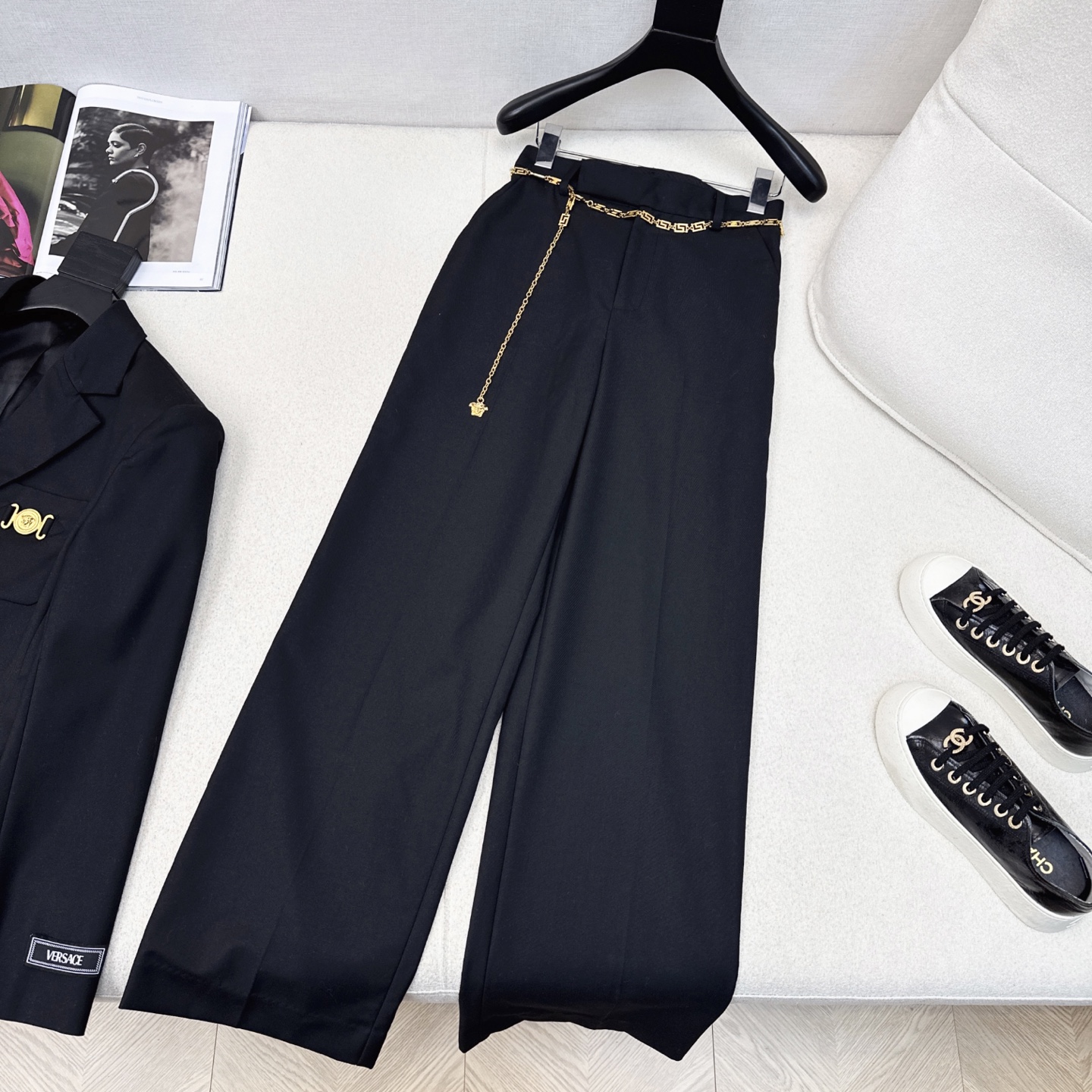 特价🉐️❗️SM❗️不退不换❗️博主范儿推荐 Ver 25Ss————早秋最新款五金装饰西装套装🤍廓形西