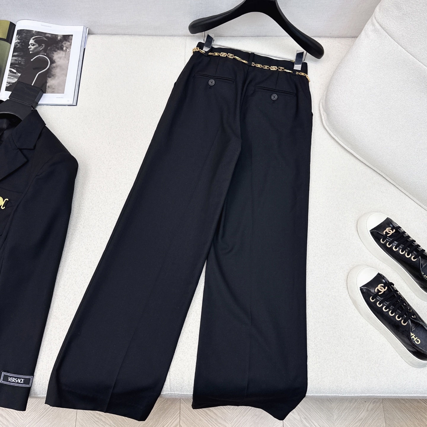 特价🉐️❗️SM❗️不退不换❗️博主范儿推荐 Ver 25Ss————早秋最新款五金装饰西装套装🤍廓形西