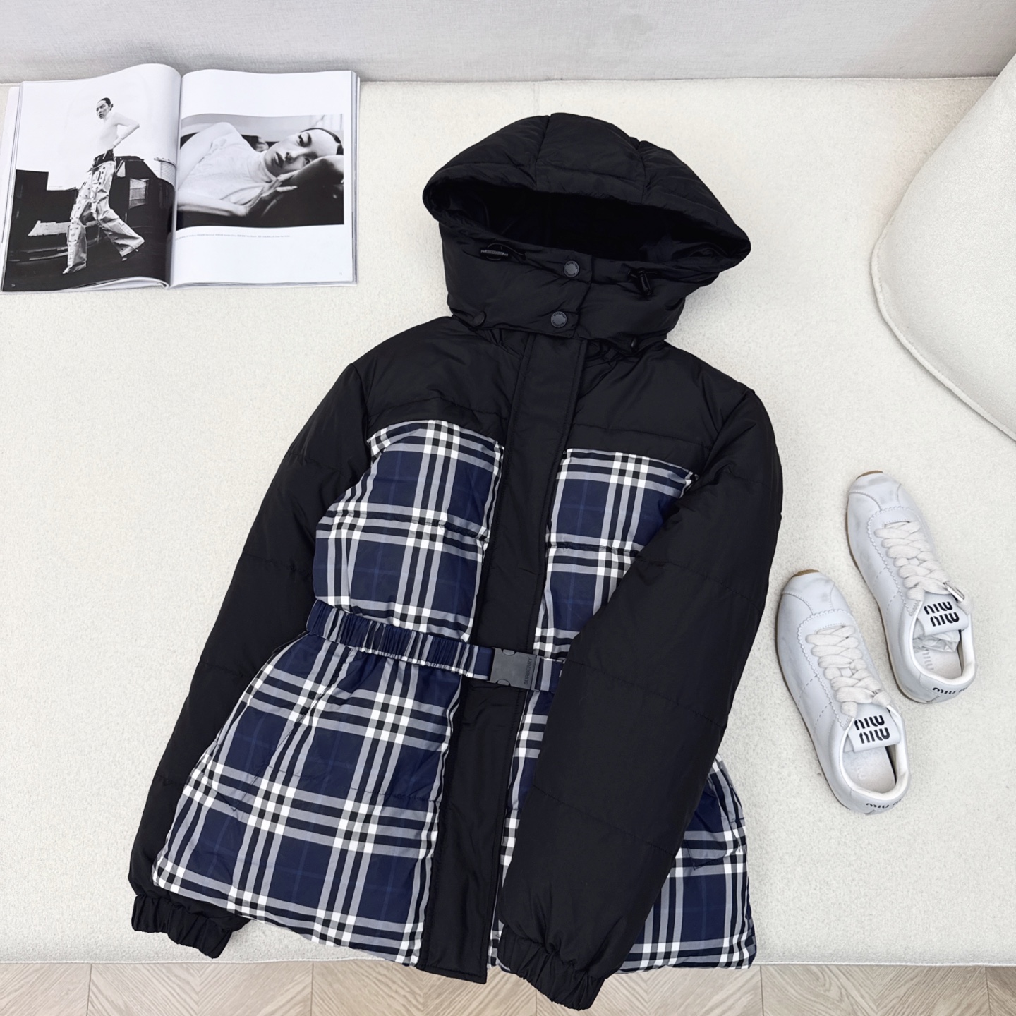 原单品质 Bur 25Ss———秋冬最新款Vintage格纹拼接双面羽绒服外套💙一衣多穿 格子控必入高级