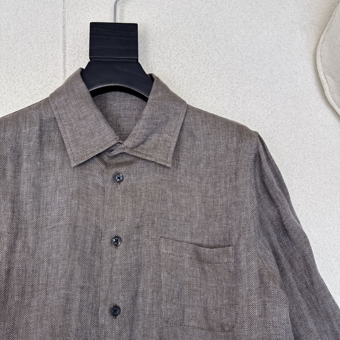 特价🉐️ ❗️现货齐码❗️不退不换❗️高级老钱风穿搭 lp🆕 25Ss————早秋最新款复古人字纹亚麻衬