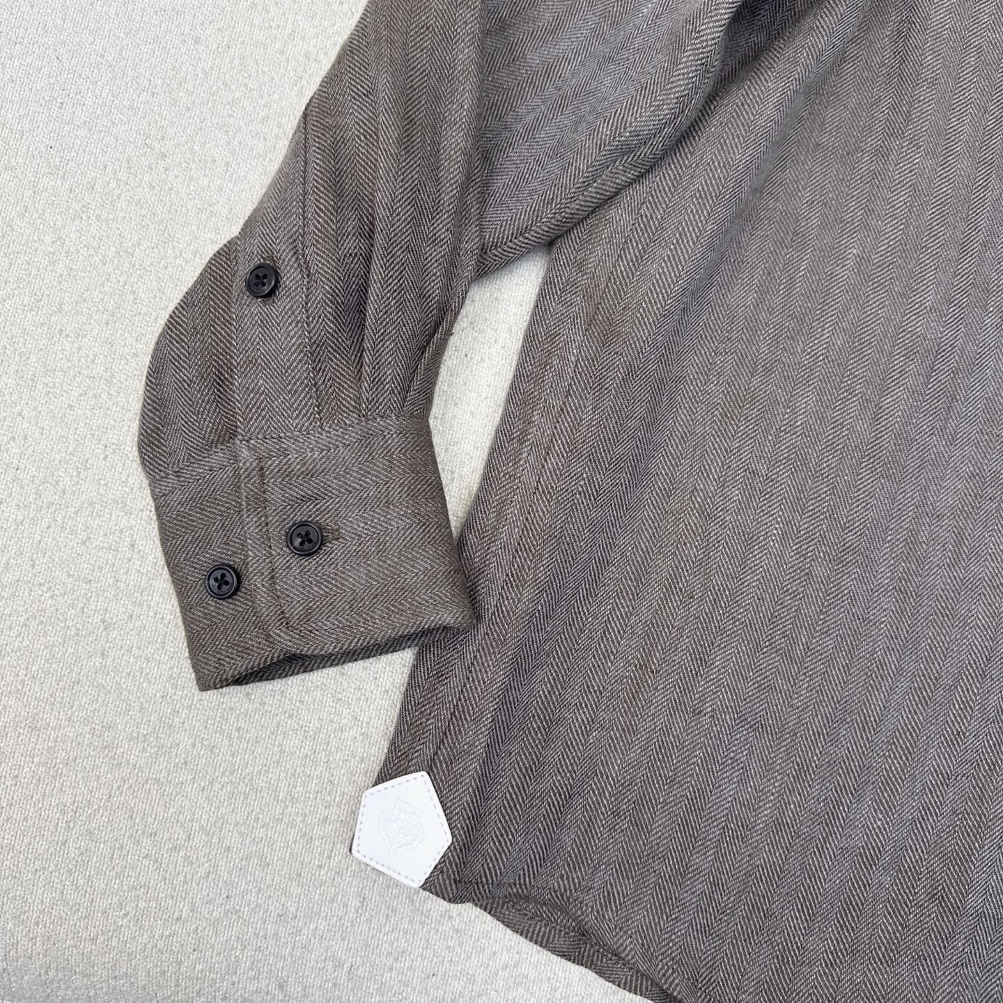 特价🉐️ ❗️现货齐码❗️不退不换❗️高级老钱风穿搭 lp🆕 25Ss————早秋最新款复古人字纹亚麻衬