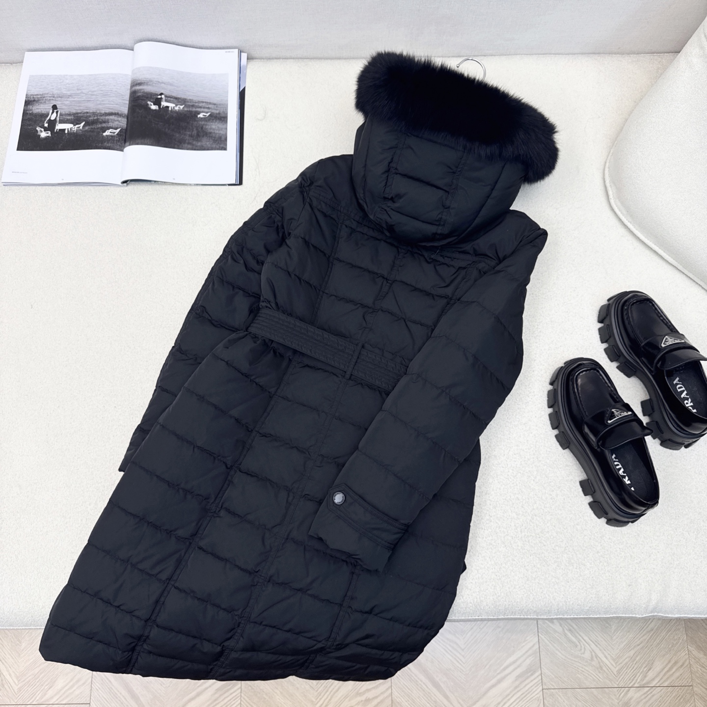 原单品质 BBR 25SS ——— 秋冬新品经典貉子毛领连帽长款羽绒服外套 🖤实穿性很高 专柜每年必火的