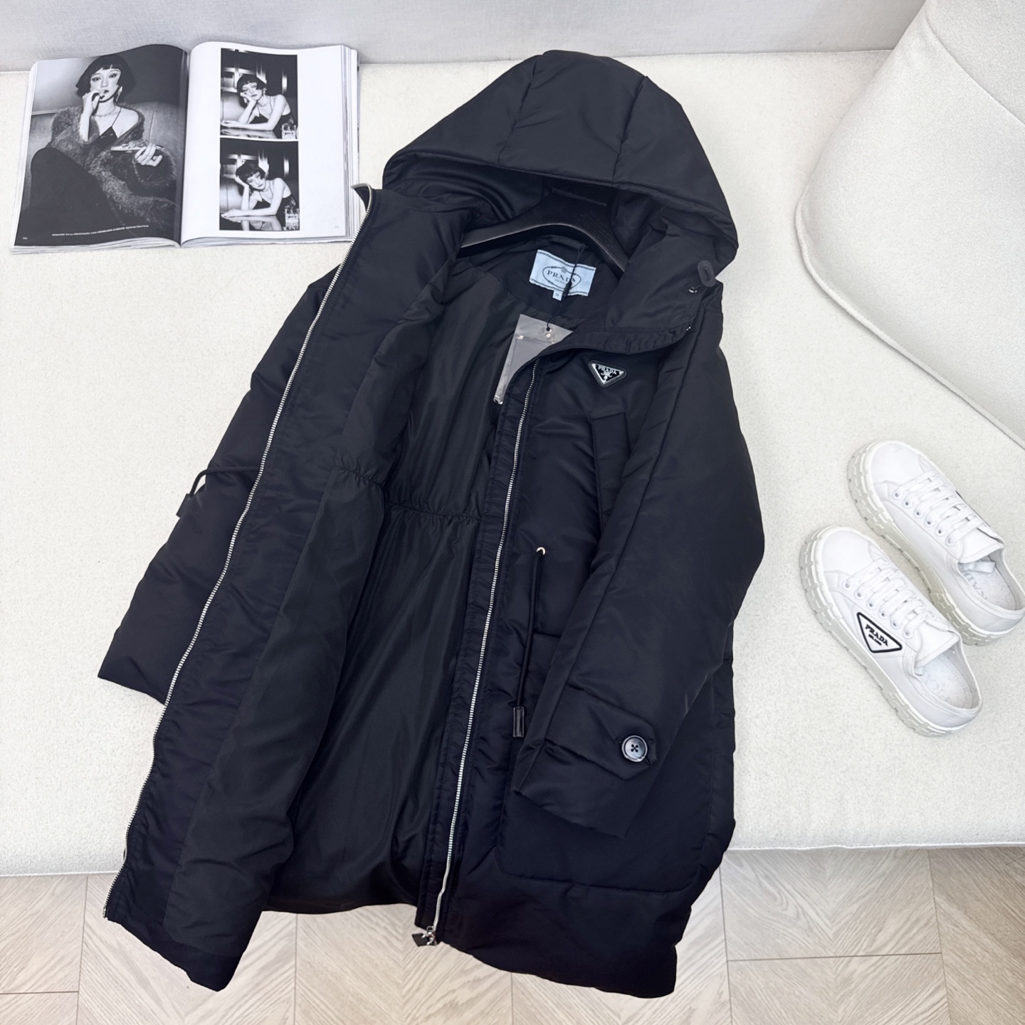 原单品质 PD 25Ss——秋冬新品 抽绳松紧腰连帽长款羽绒服 🖤风格百变保暖帅气 别具一格 爱了 爱了