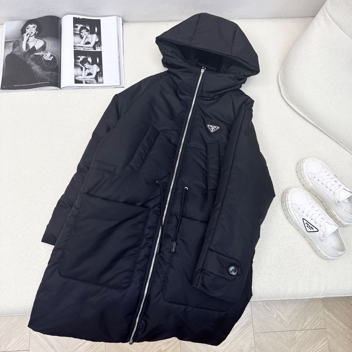 原单品质 PD 25Ss——秋冬新品 抽绳松紧腰连帽长款羽绒服 🖤风格百变保暖帅气 别具一格 爱了 爱了