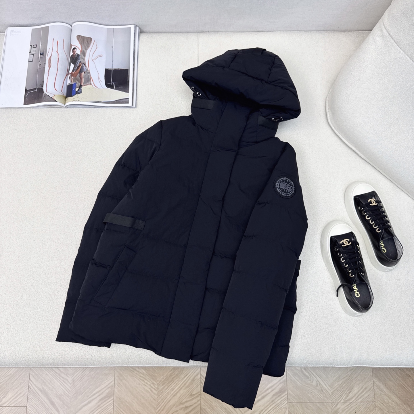 高端原单品质 Canad* Goos*25ss————秋冬新品连帽短款面包羽绒服外套🤍 定制五金配件所有