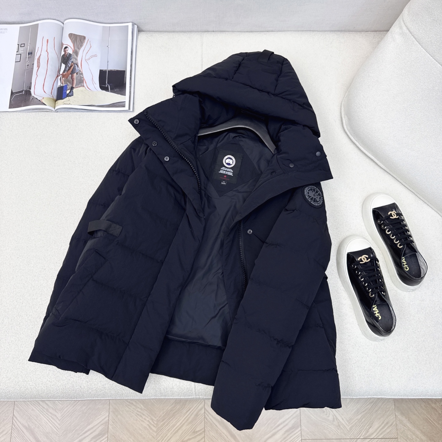 高端原单品质 Canad* Goos*25ss————秋冬新品连帽短款面包羽绒服外套🤍 定制五金配件所有