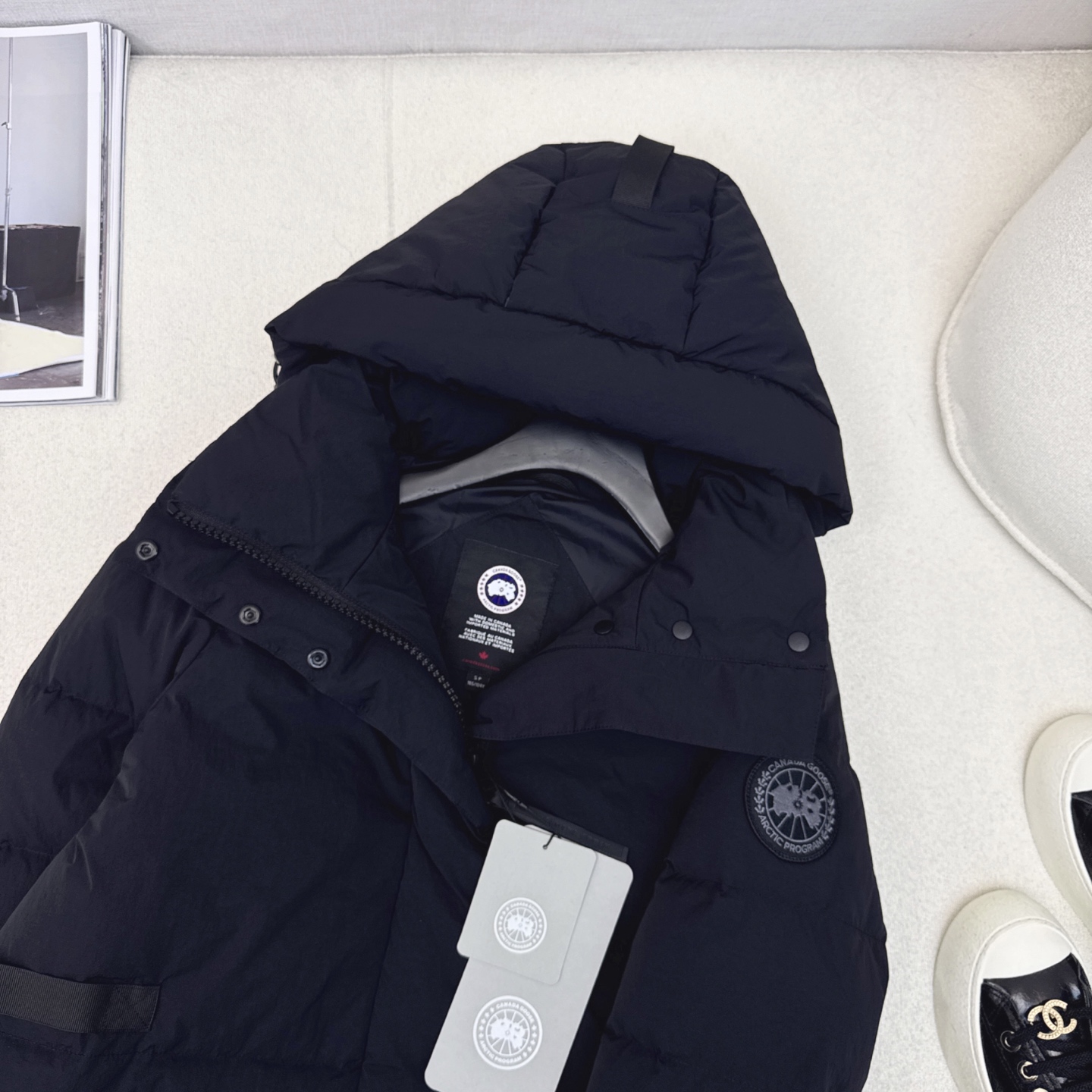 高端原单品质 Canad* Goos*25ss————秋冬新品连帽短款面包羽绒服外套🤍 定制五金配件所有