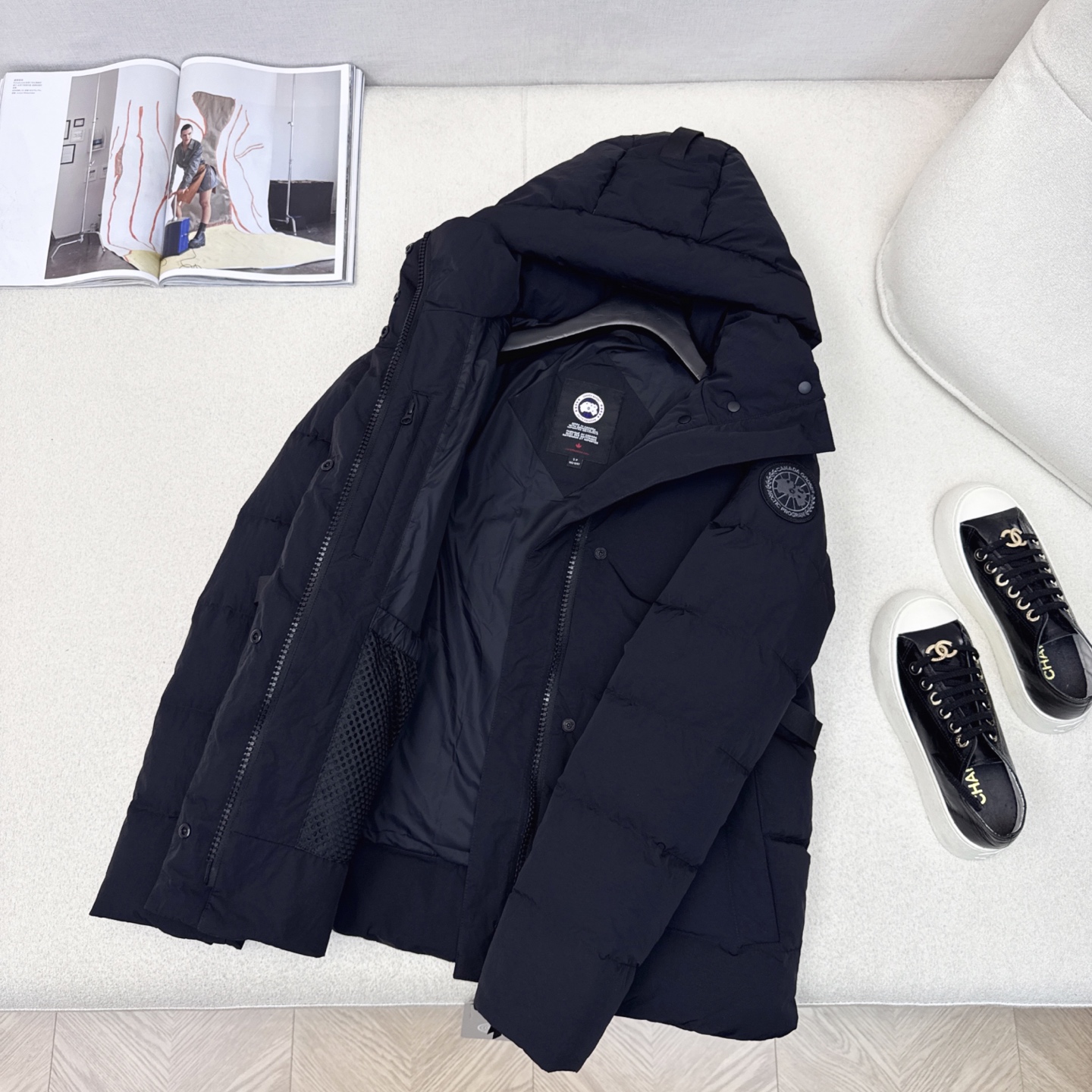 高端原单品质 Canad* Goos*25ss————秋冬新品连帽短款面包羽绒服外套🤍 定制五金配件所有