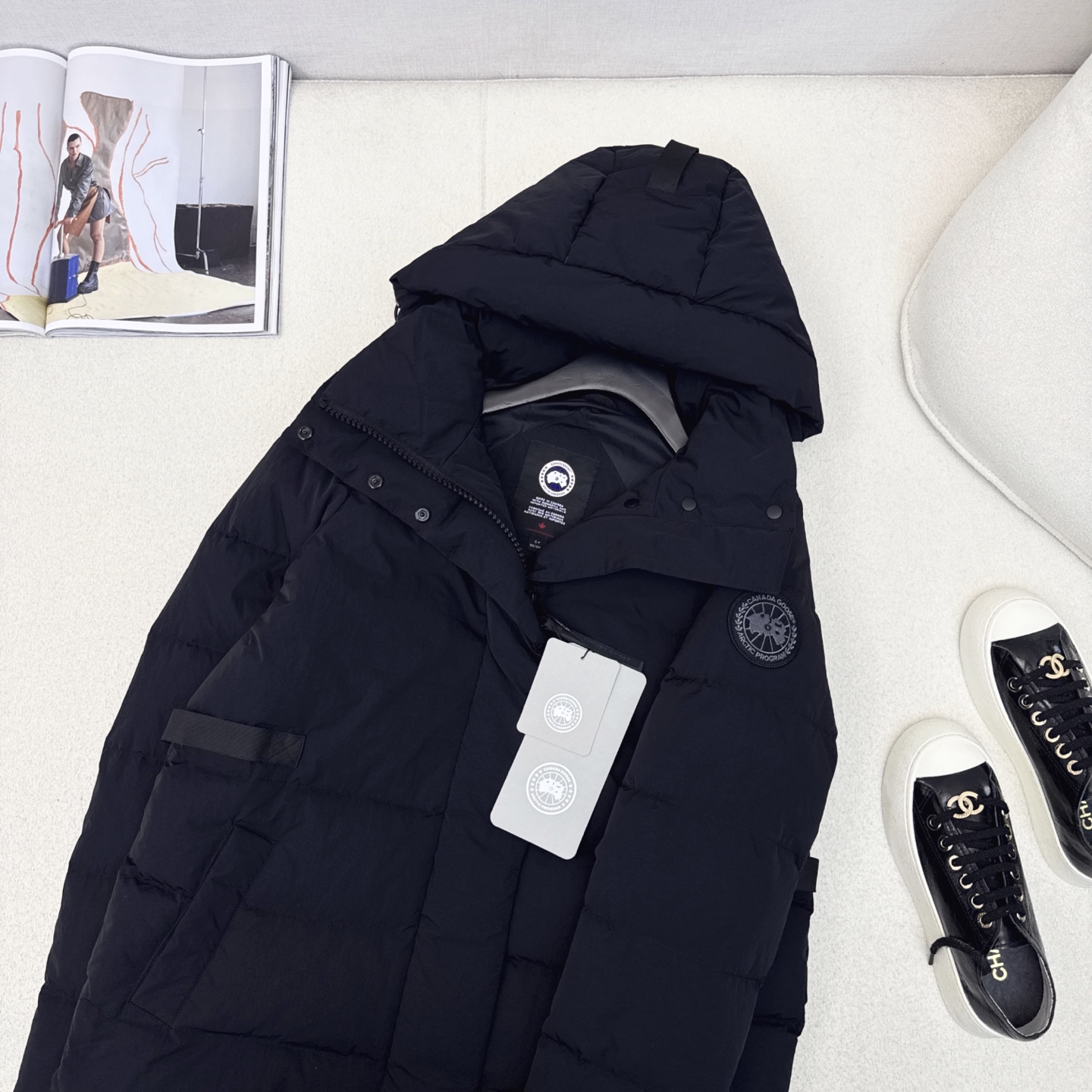 高端原单品质 Canad* Goos*25ss————秋冬新品连帽短款面包羽绒服外套🤍 定制五金配件所有