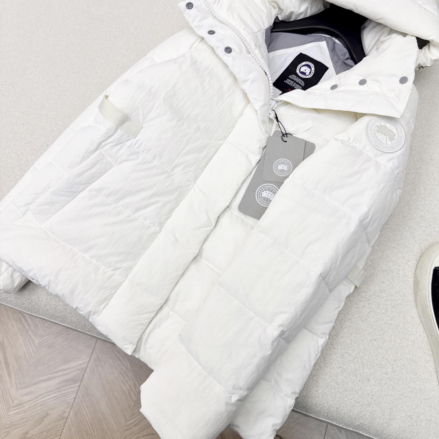 高端原单品质 Canad* Goos*25ss————秋冬新品连帽短款面包羽绒服外套🤍 定制五金配件所有