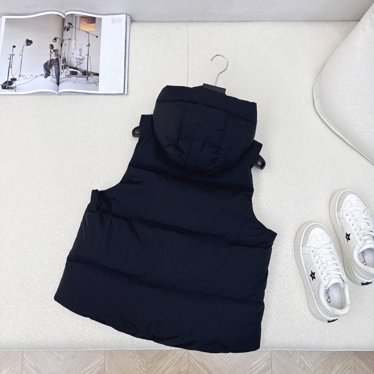高端原单品质 Canad* Goos*25ss————秋冬新品地图徽章装饰连帽短款羽绒服马甲🤍 定制五金