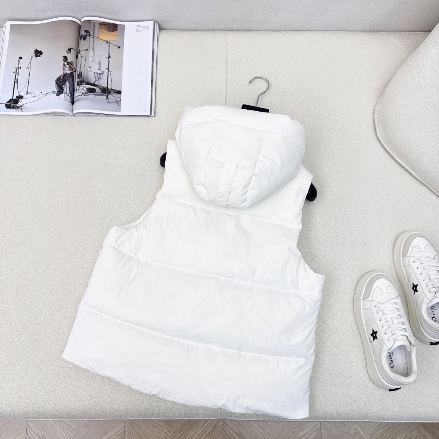 高端原单品质 Canad* Goos*25ss————秋冬新品地图徽章装饰连帽短款羽绒服马甲🤍 定制五金