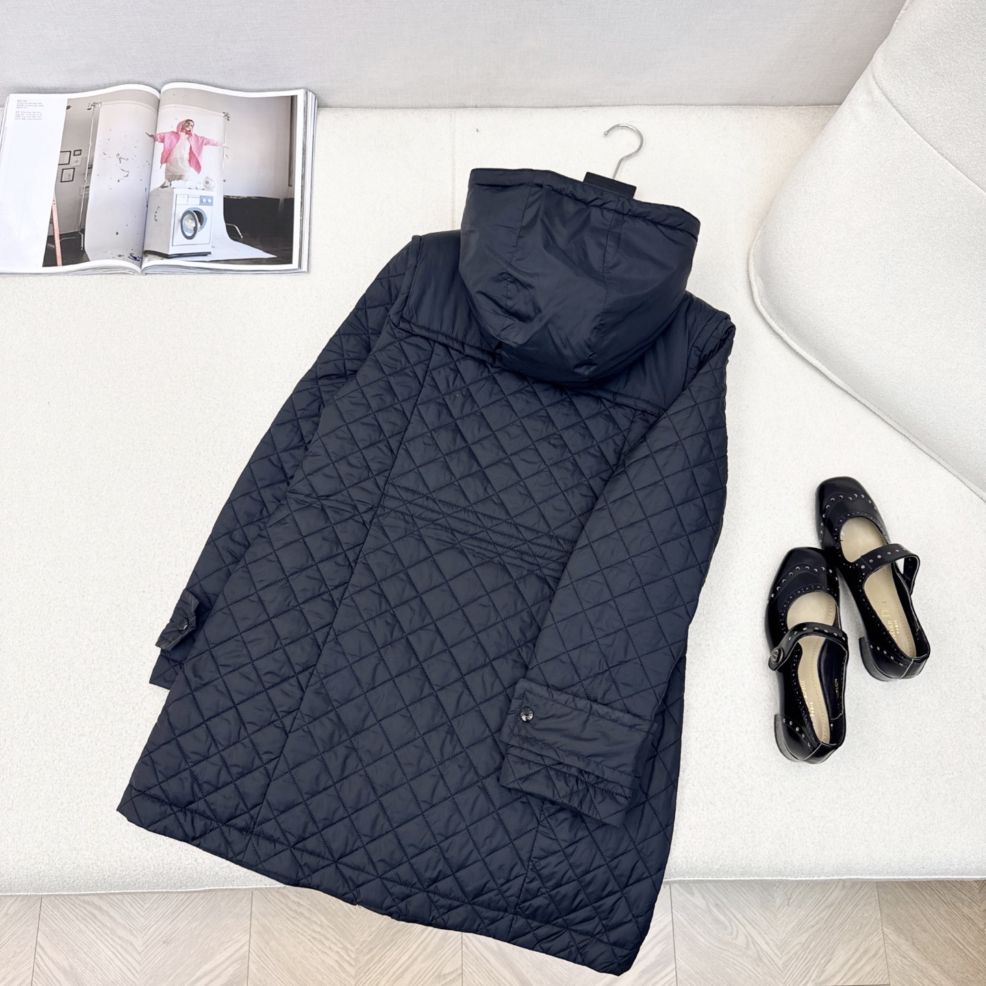 原单品质 MC 25ss———秋冬新品绗缝菱格中长款连帽棉服外套🖤 独家高版出品 棉服的天花板 经典绗缝