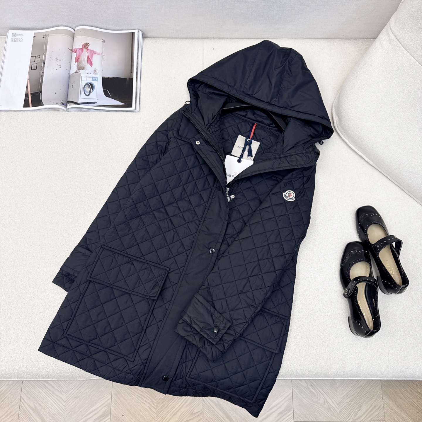 原单品质 MC 25ss———秋冬新品绗缝菱格中长款连帽棉服外套🖤 独家高版出品 棉服的天花板 经典绗缝