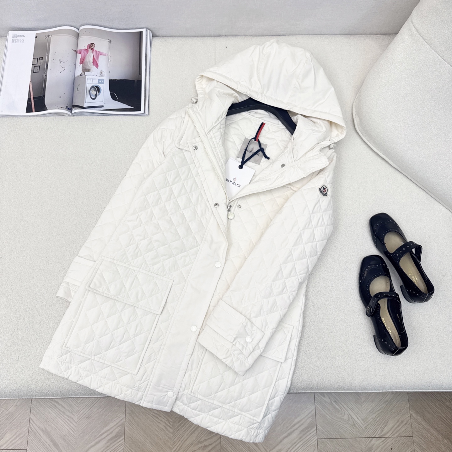 原单品质 MC 25ss———秋冬新品绗缝菱格中长款连帽棉服外套🖤 独家高版出品 棉服的天花板 经典绗缝