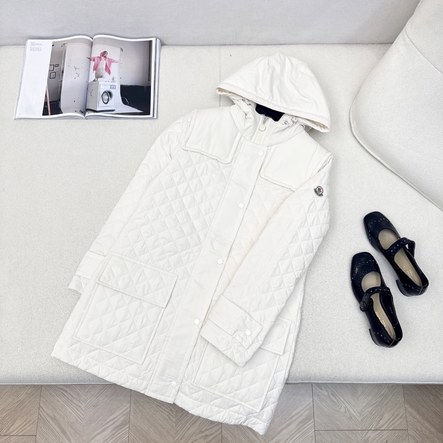 原单品质 MC 25ss———秋冬新品绗缝菱格中长款连帽棉服外套🖤 独家高版出品 棉服的天花板 经典绗缝