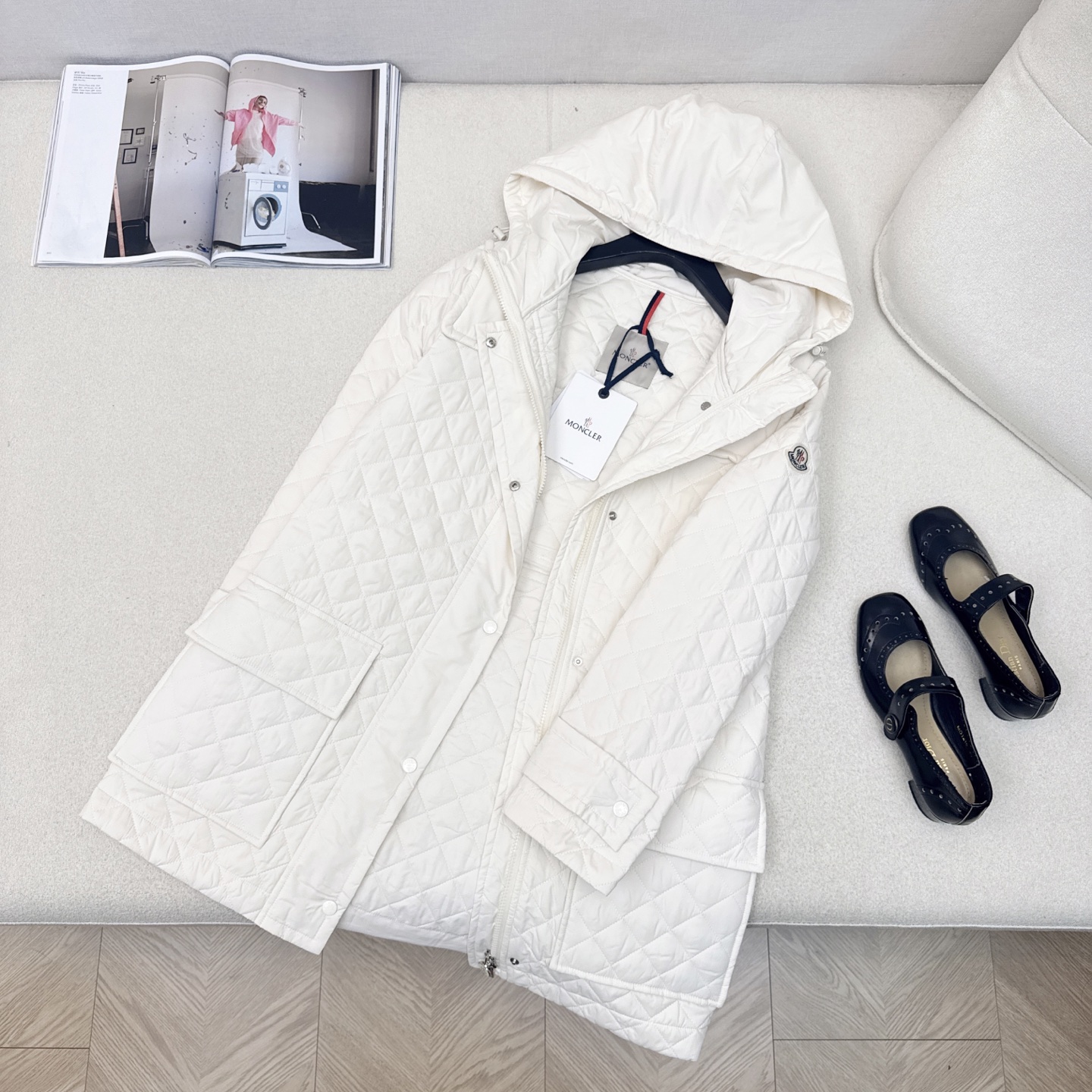 原单品质 MC 25ss———秋冬新品绗缝菱格中长款连帽棉服外套🖤 独家高版出品 棉服的天花板 经典绗缝