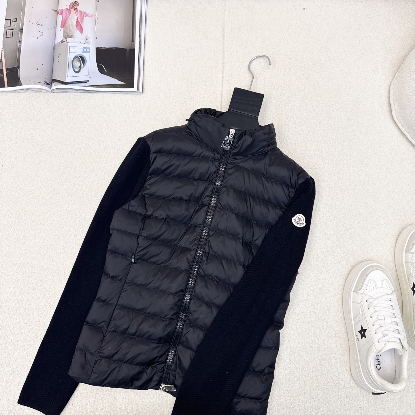 原单品质 MC 25Ss———秋冬最新款拼接针织羽绒服外套🤍小立领立体剪裁版型设计 时髦又帅气 国标90