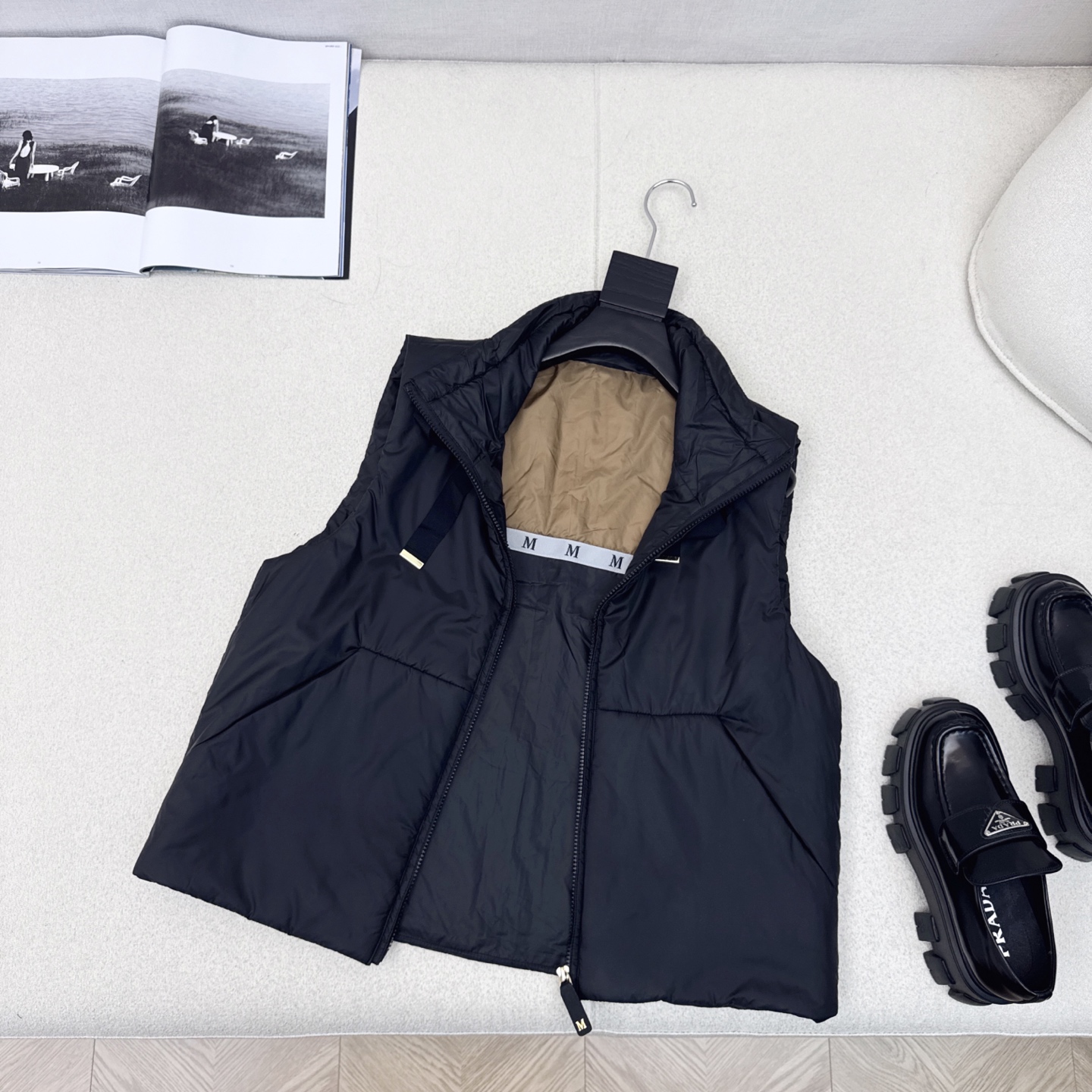 原单品质 Max 25Ss———秋冬最新款简约立领棉服马甲🖤 经典H版型剪裁 经典时髦又帅气 里衬原版字