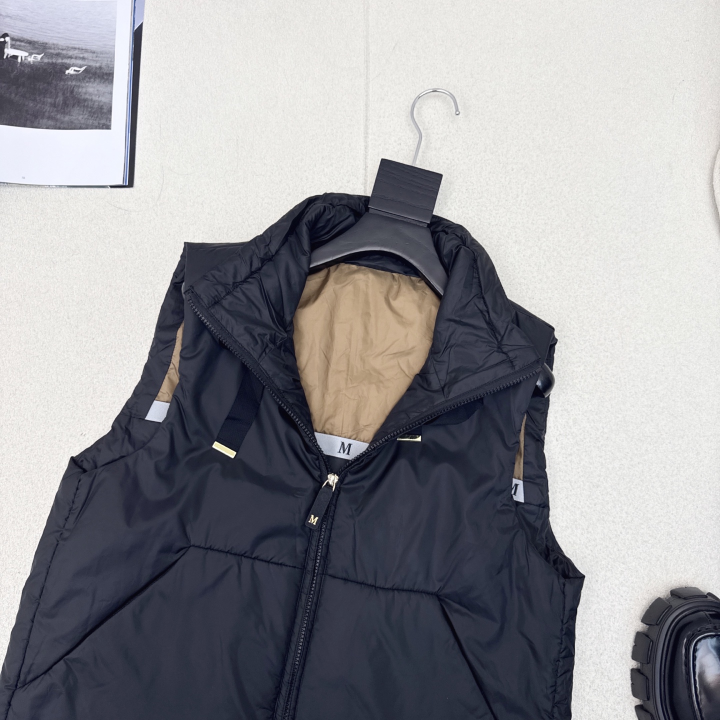 原单品质 Max 25Ss———秋冬最新款简约立领棉服马甲🖤 经典H版型剪裁 经典时髦又帅气 里衬原版字