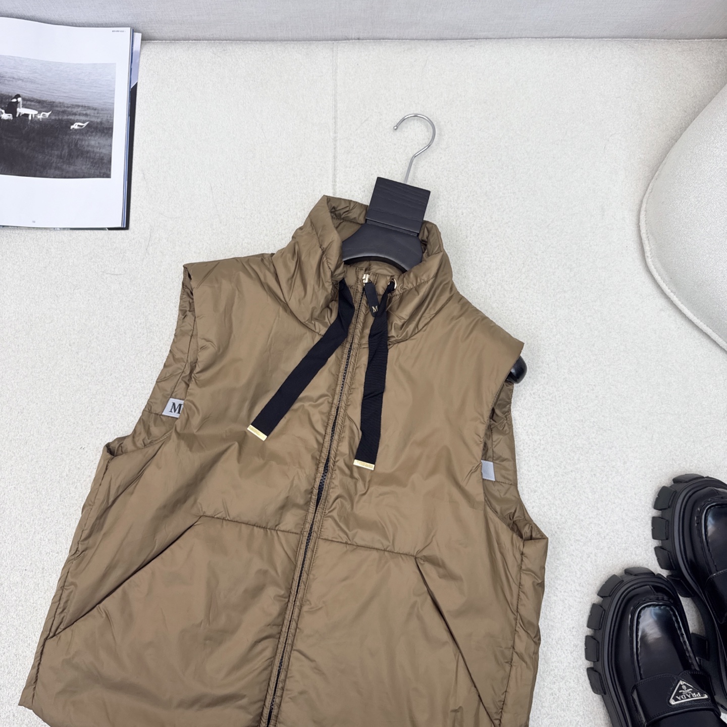 原单品质 Max 25Ss———秋冬最新款简约立领棉服马甲🖤 经典H版型剪裁 经典时髦又帅气 里衬原版字