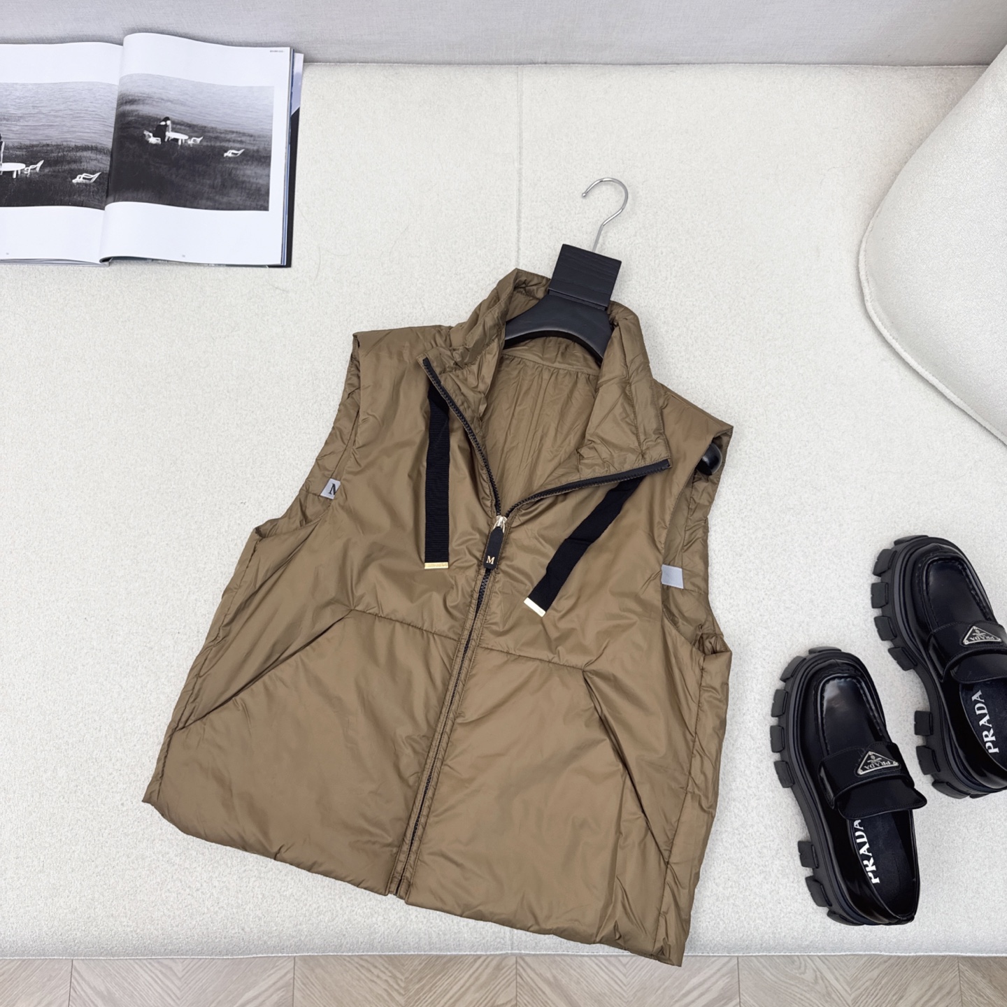 原单品质 Max 25Ss———秋冬最新款简约立领棉服马甲🖤 经典H版型剪裁 经典时髦又帅气 里衬原版字