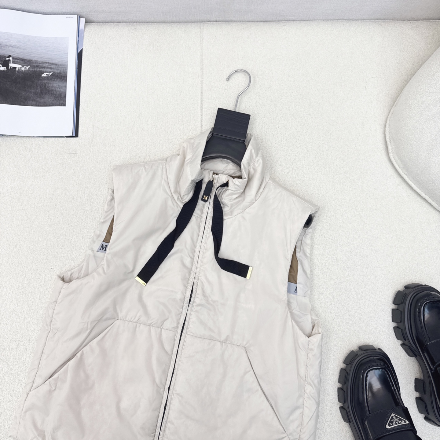 原单品质 Max 25Ss———秋冬最新款简约立领棉服马甲🖤 经典H版型剪裁 经典时髦又帅气 里衬原版字