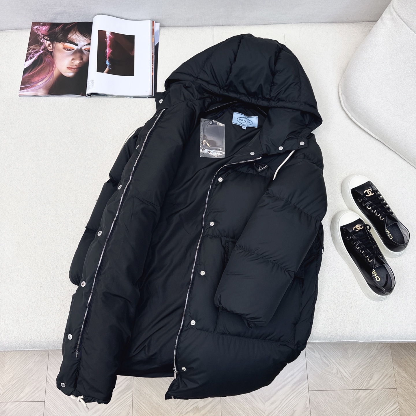 Prada Women's Hooded Long Puffer Coat Winter Warm Duck Down Jacket 8 i1756010505316 8948 0 7