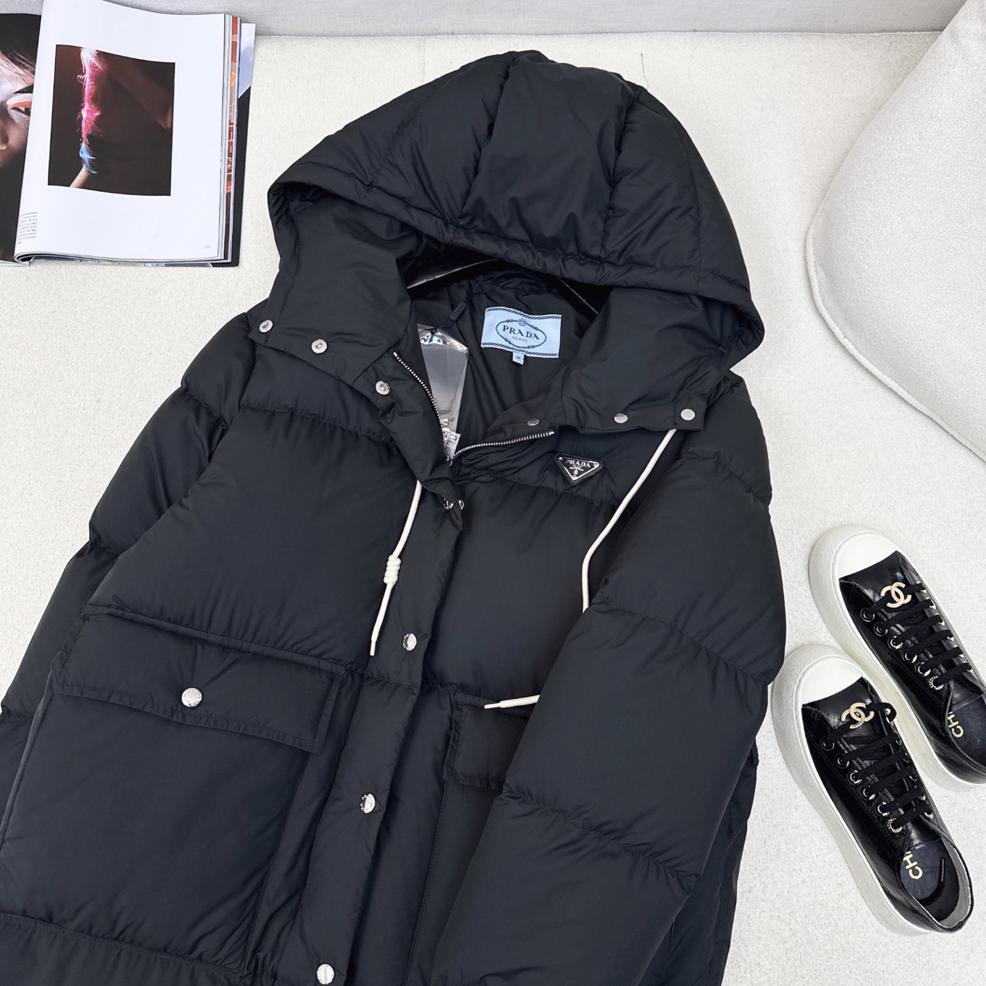 Prada Women's Hooded Long Puffer Coat Winter Warm Duck Down Jacket 3 i1756010507039 3110 0 2