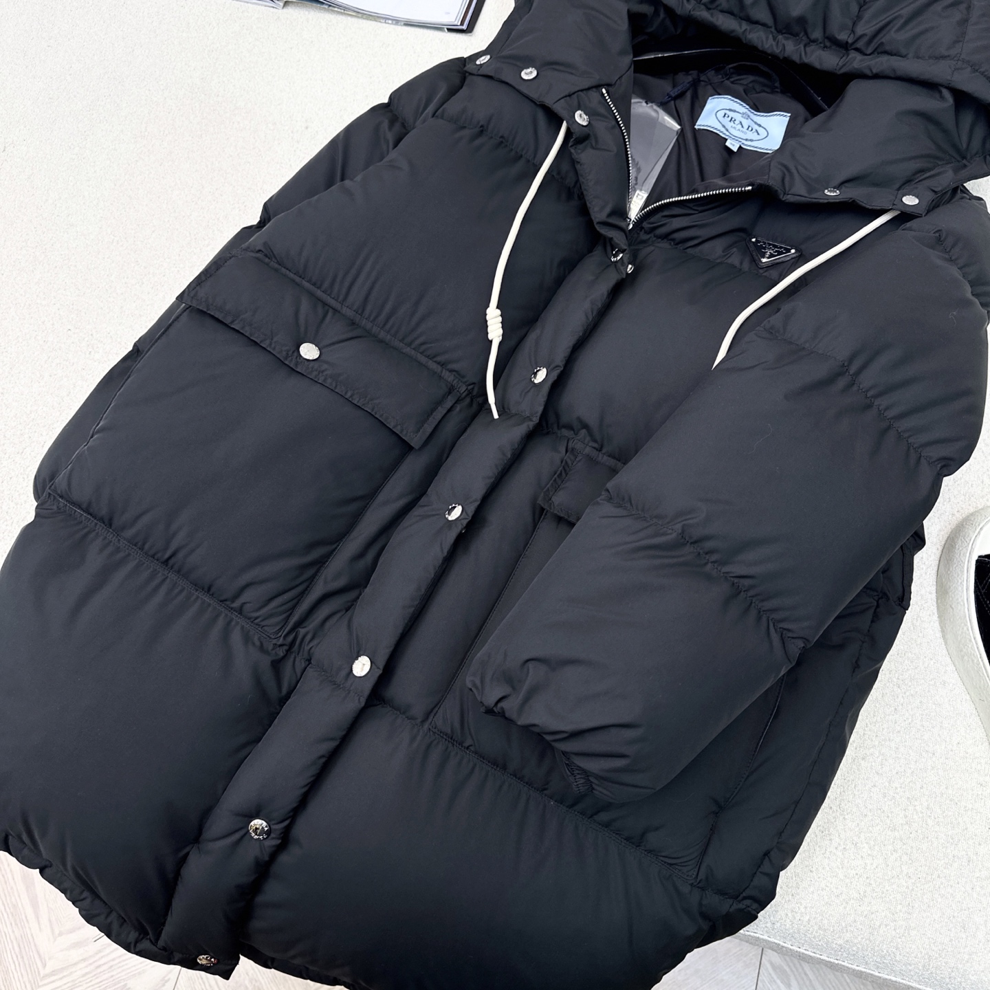 Prada Women's Hooded Long Puffer Coat Winter Warm Duck Down Jacket 6 i1756010507043 5058 0 5