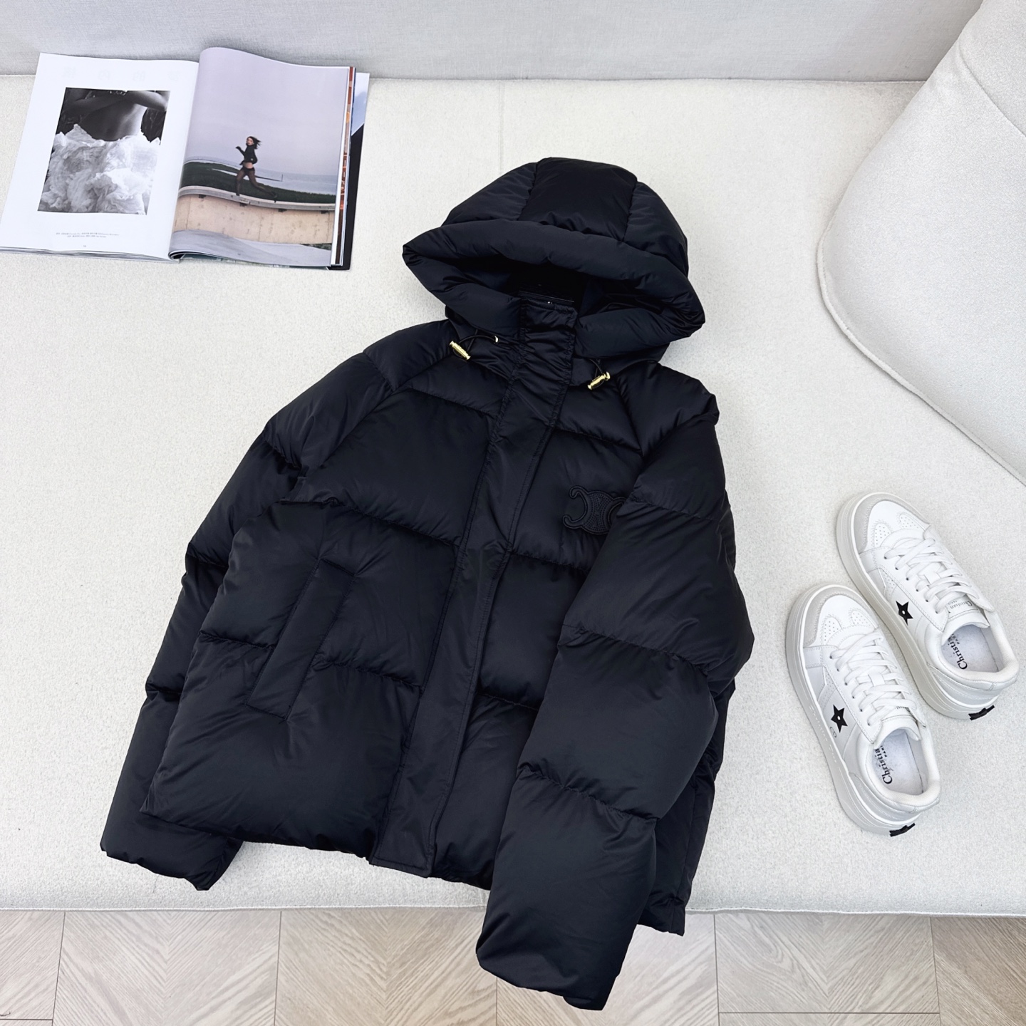 高端原单品质 CE 25Ss———秋冬新款凯旋门徽标logo连帽面包羽绒服 🤎本季最佳版型 经典凯旋门贴
