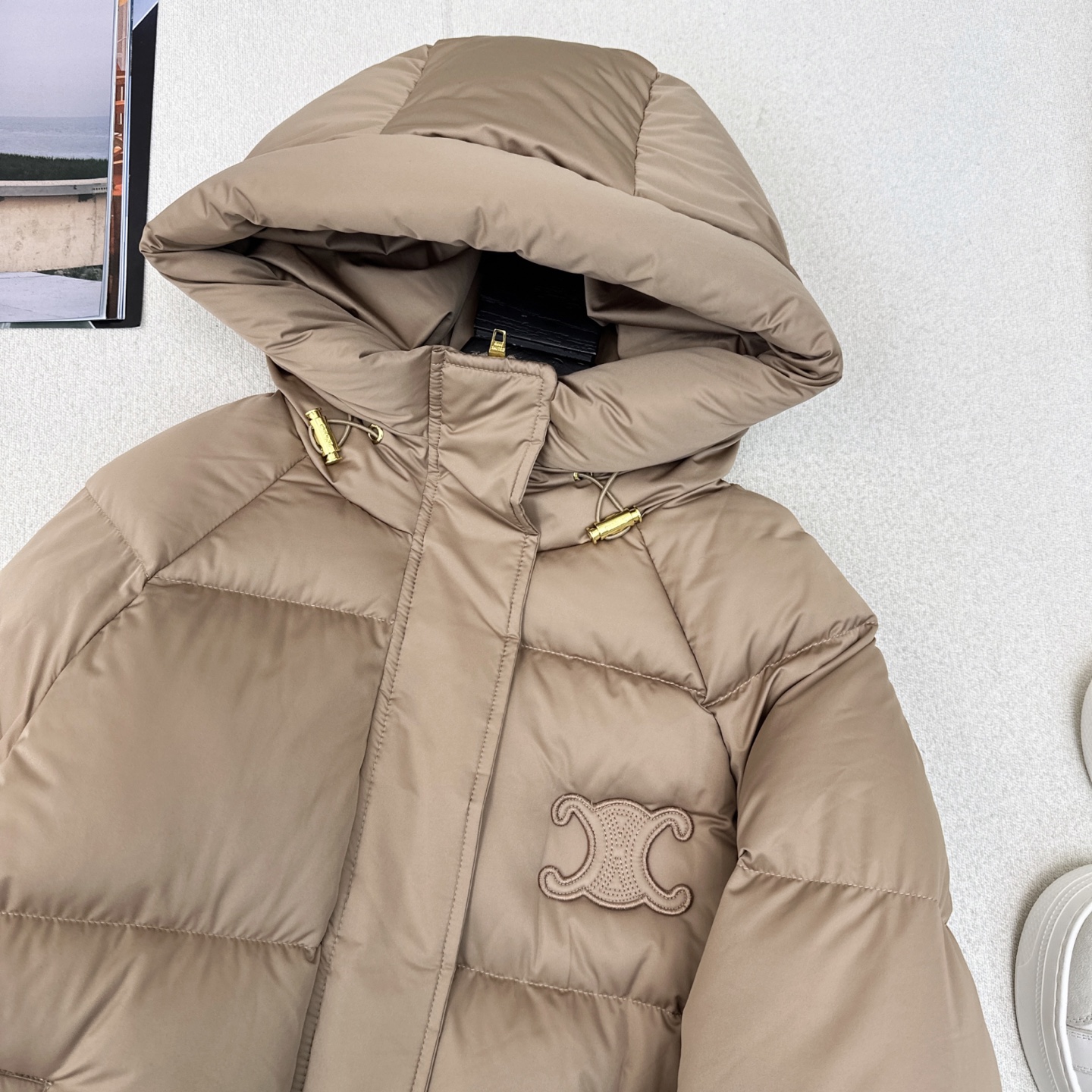 高端原单品质 CE 25Ss———秋冬新款凯旋门徽标logo连帽面包羽绒服 🤎本季最佳版型 经典凯旋门贴
