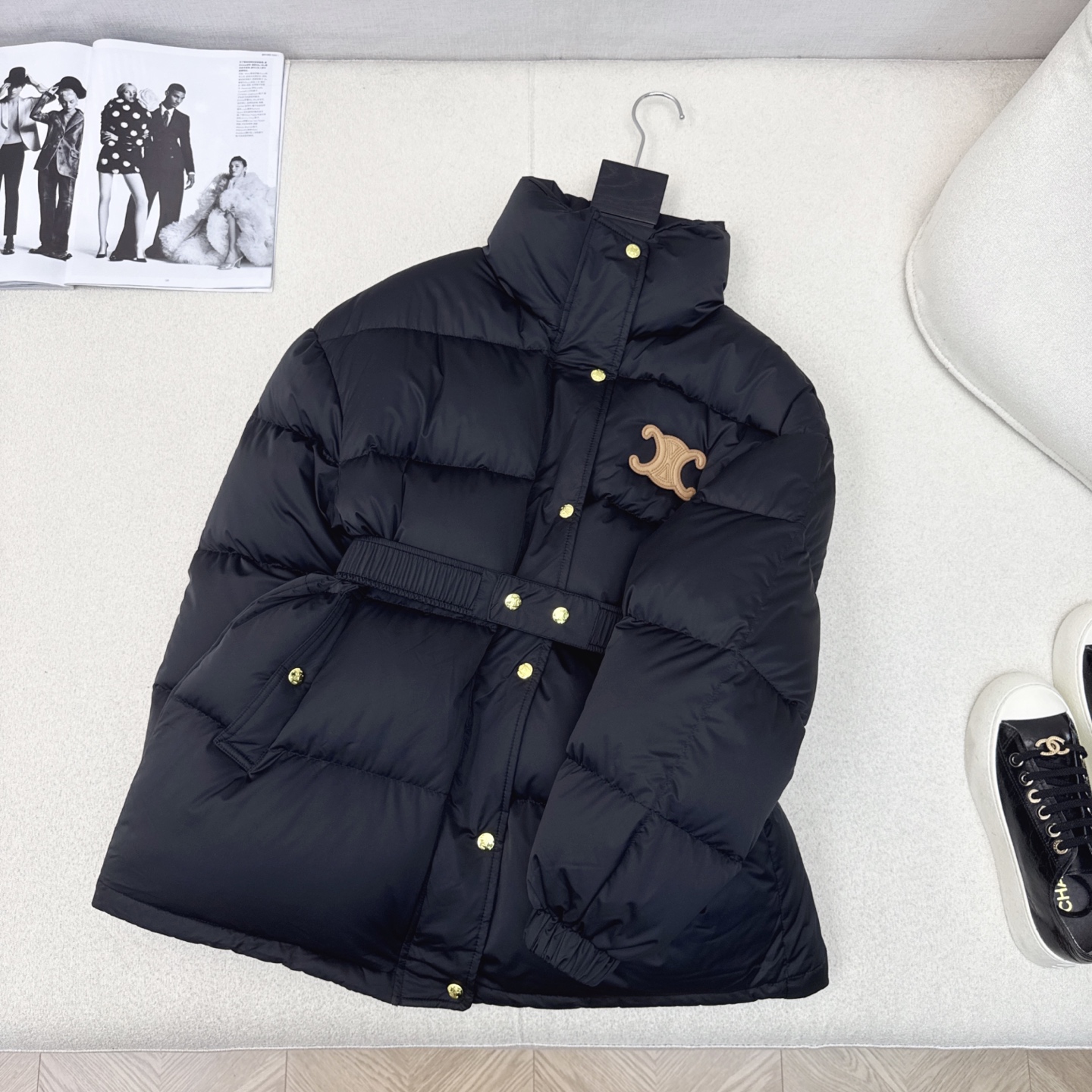 高端原单品质 CE 25Ss———秋冬新款凯旋门皮徽标立领束腰面包羽绒服 🤎本季最佳版型 经典凯旋门皮标