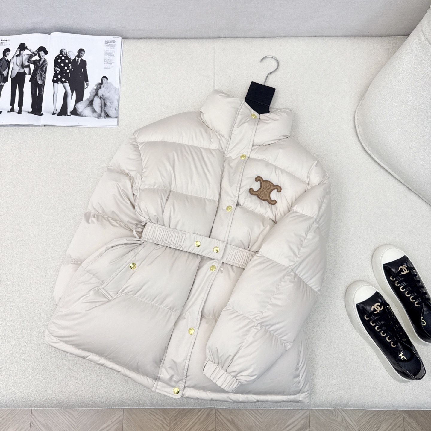 高端原单品质 CE 25Ss———秋冬新款凯旋门皮徽标立领束腰面包羽绒服 🤎本季最佳版型 经典凯旋门皮标