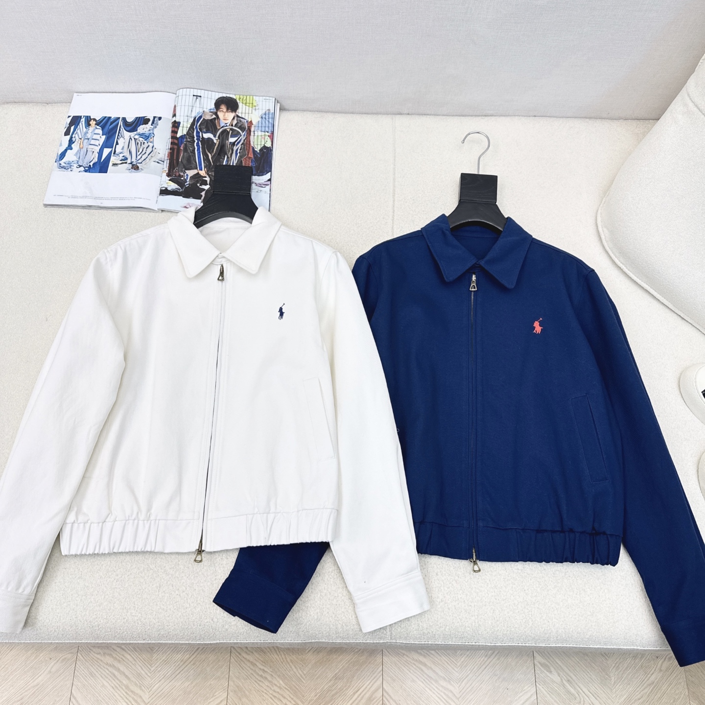 RL 25Ss————早秋最新款长期主义穿搭老干部风夹克外套🤍经典logo刺绣徽标点缀 短款拉链版型 上