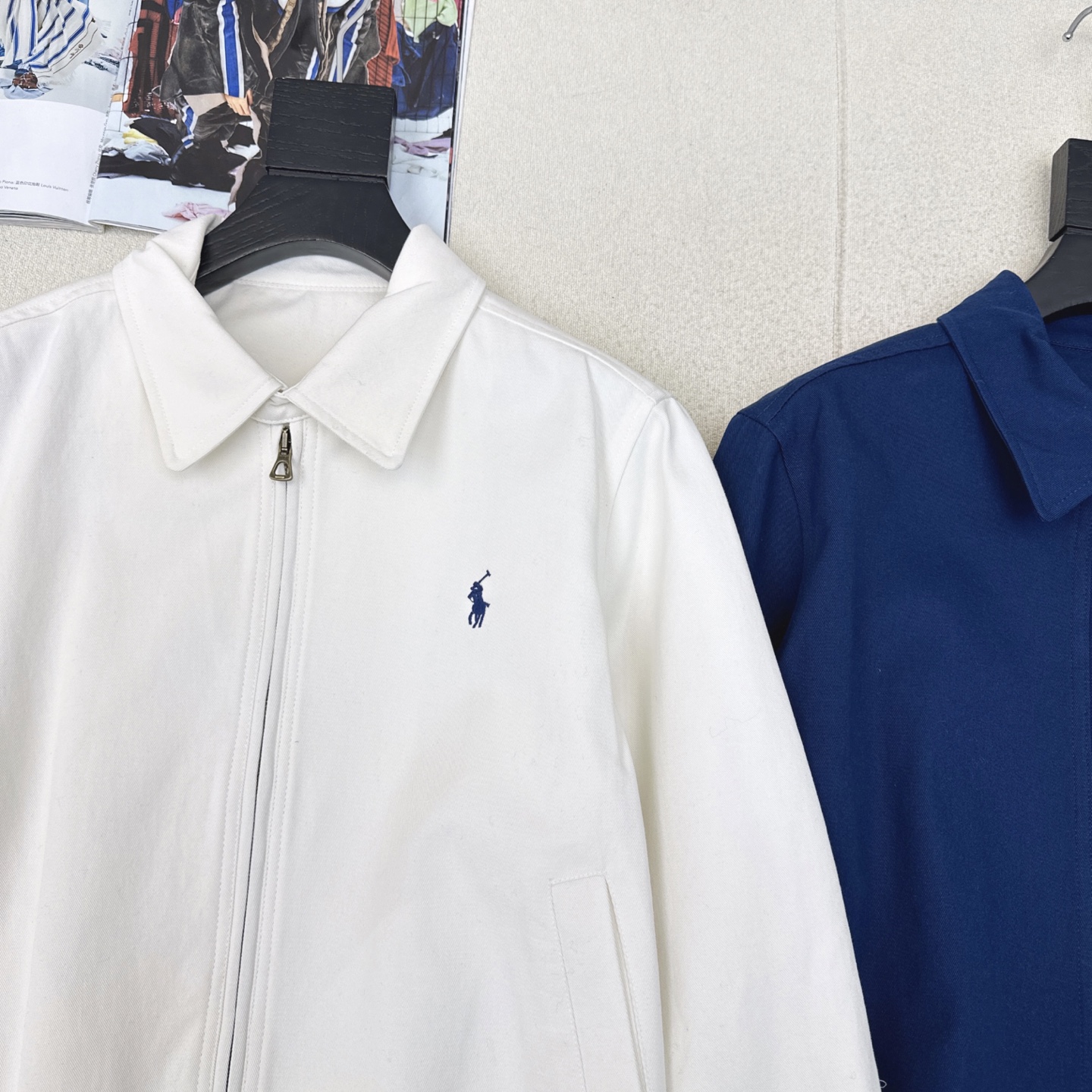 RL 25Ss————早秋最新款长期主义穿搭老干部风夹克外套🤍经典logo刺绣徽标点缀 短款拉链版型 上