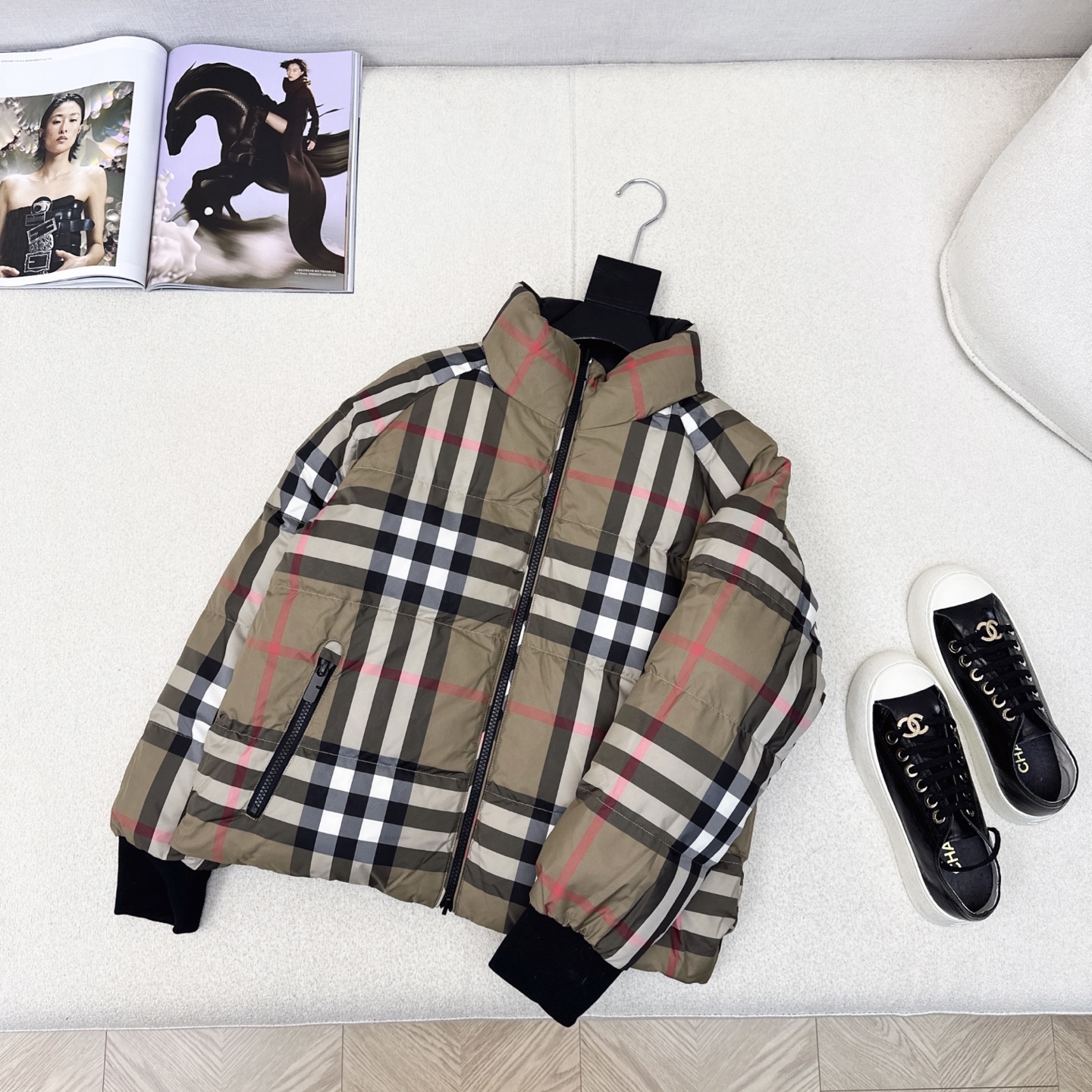 原单品质 Bur 25Ss———秋冬最新款Vintage格纹双面立领短款羽绒服🤎 一衣多穿 格子控必入高