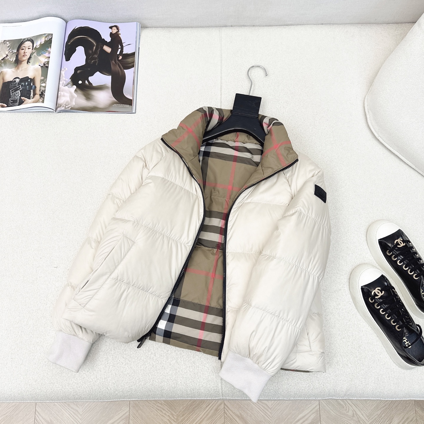 原单品质 Bur 25Ss———秋冬最新款Vintage格纹双面立领短款羽绒服🤎 一衣多穿 格子控必入高