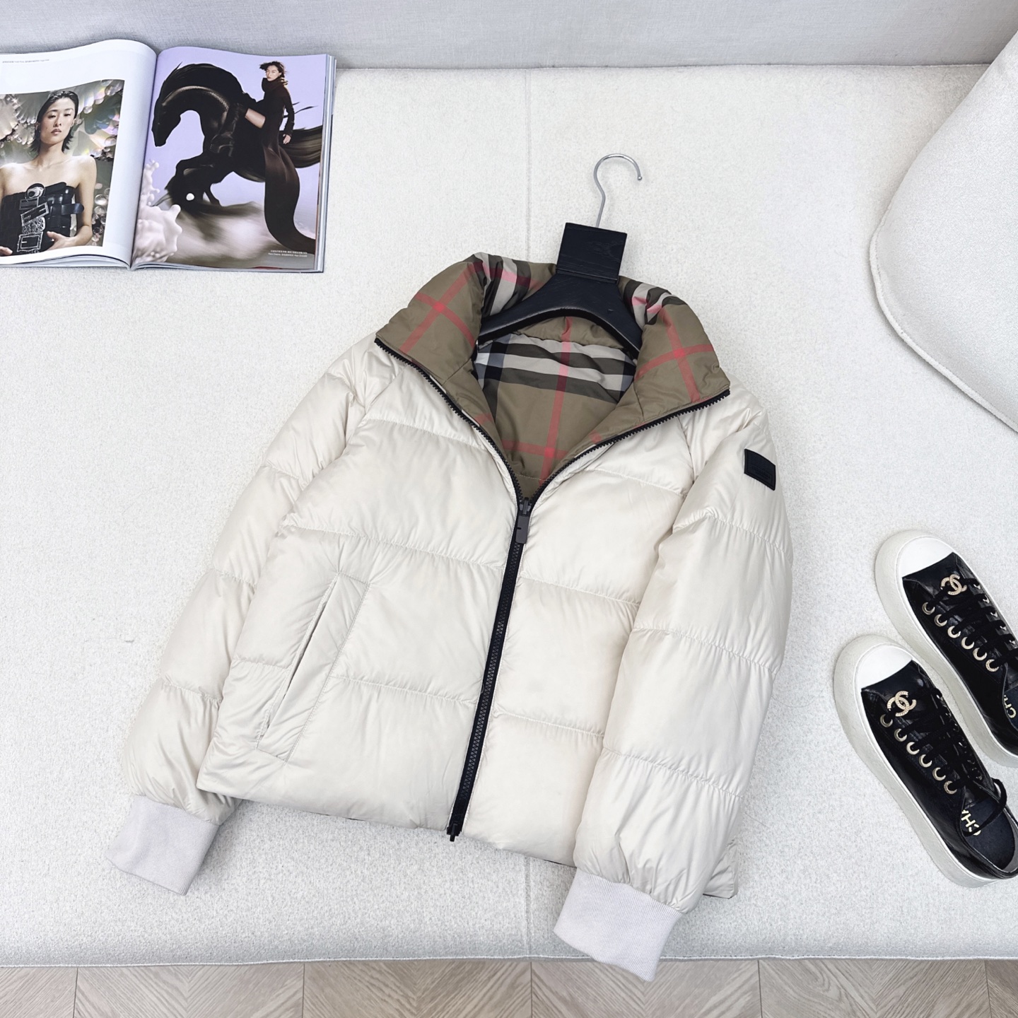 原单品质 Bur 25Ss———秋冬最新款Vintage格纹双面立领短款羽绒服🤎 一衣多穿 格子控必入高