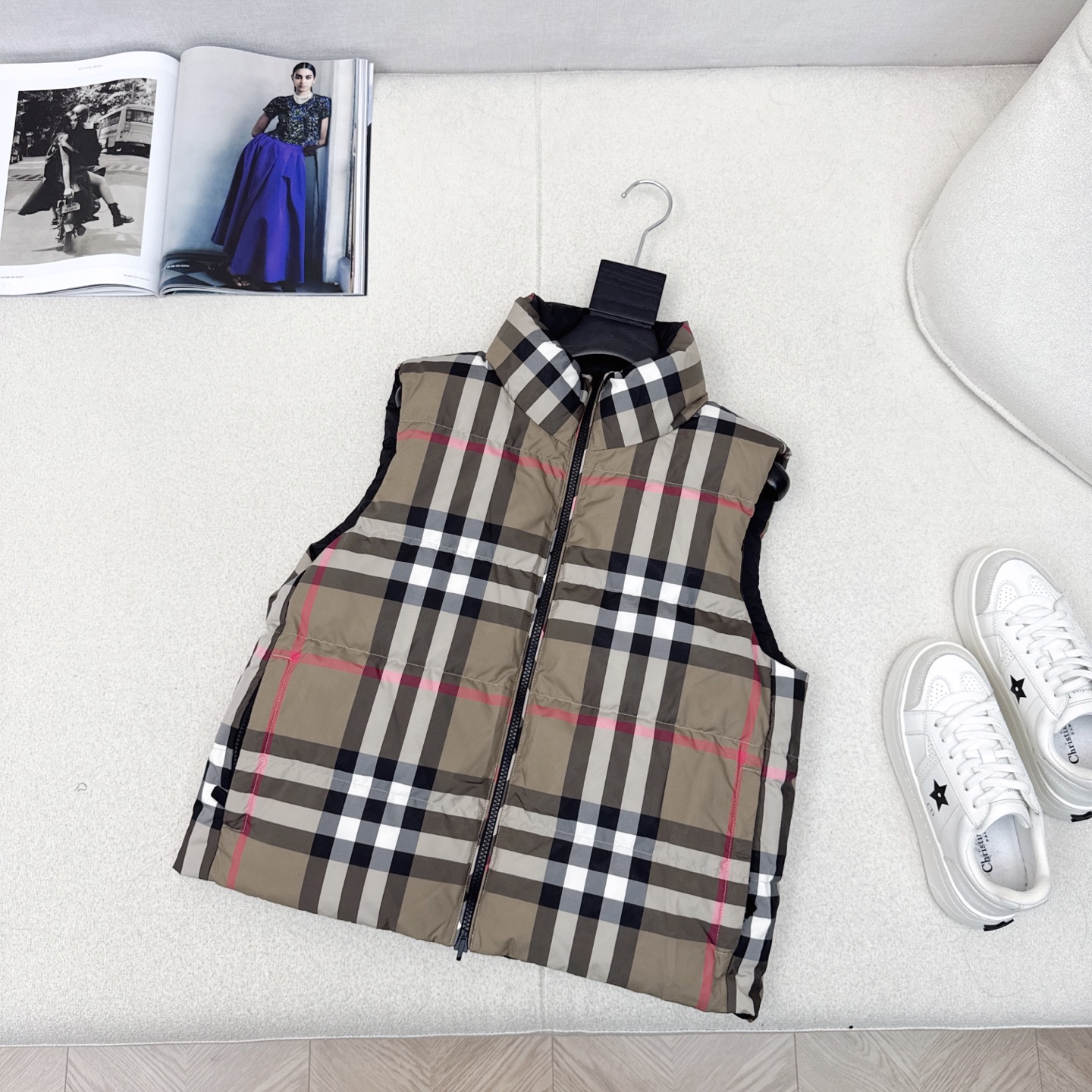 原单品质 Bur 25Ss———秋冬最新款Vintage格纹双面立领羽绒服马甲🤎 一衣多穿 格子控必入高