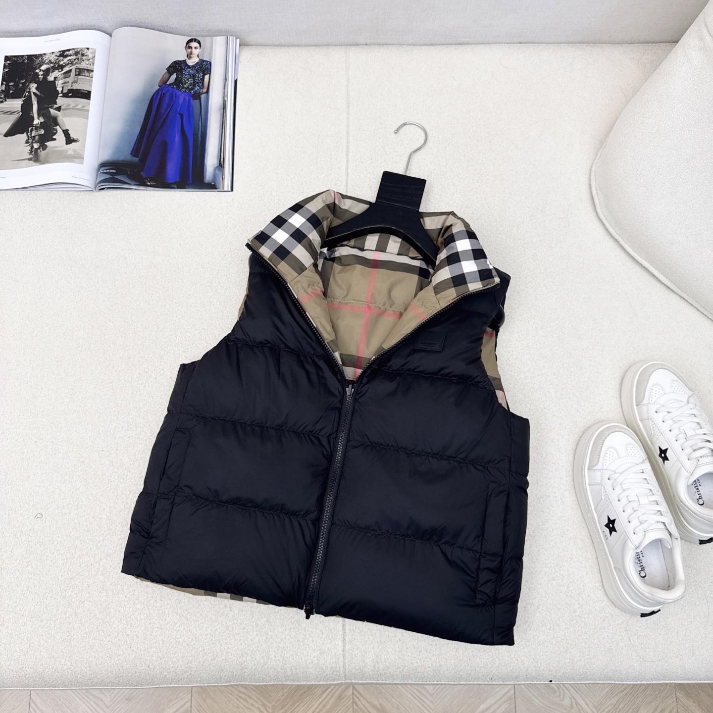 原单品质 Bur 25Ss———秋冬最新款Vintage格纹双面立领羽绒服马甲🤎 一衣多穿 格子控必入高