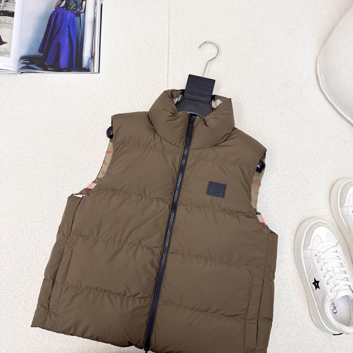 原单品质 Bur 25Ss———秋冬最新款Vintage格纹双面立领羽绒服马甲🤎 一衣多穿 格子控必入高