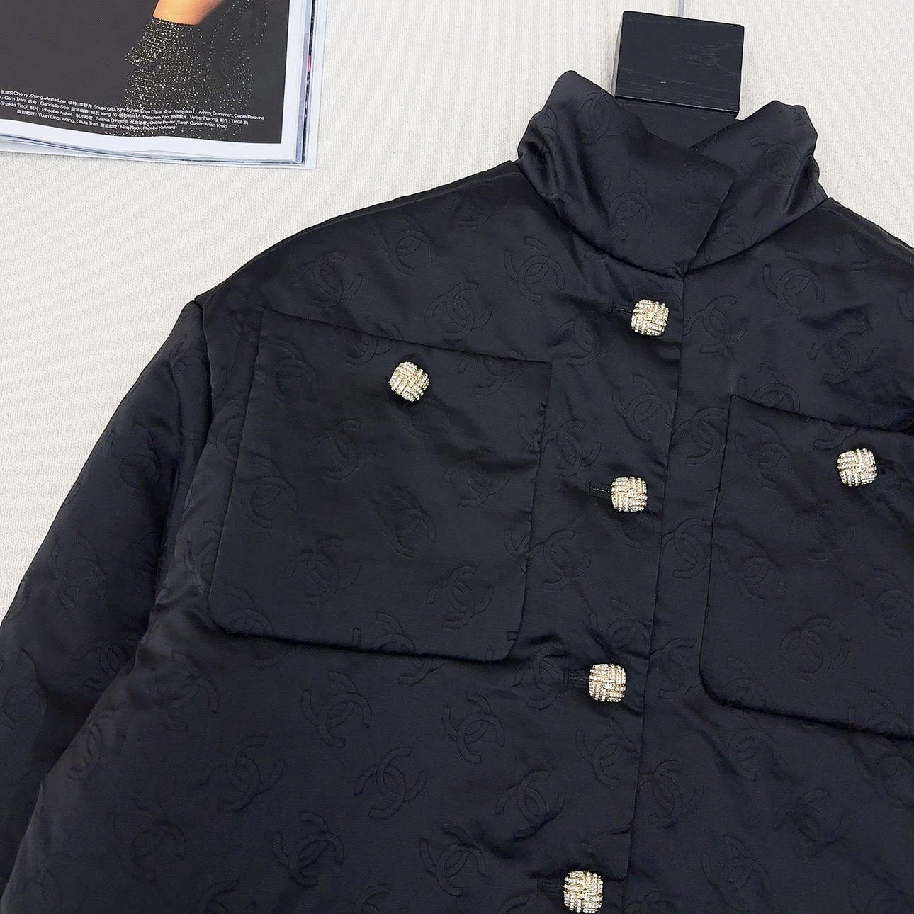 独家首发 C家 25Ss———秋冬最新款 Coco女孩穿搭黑白拼色立领棉服外套🖤本季最佳必入绝绝子 原版