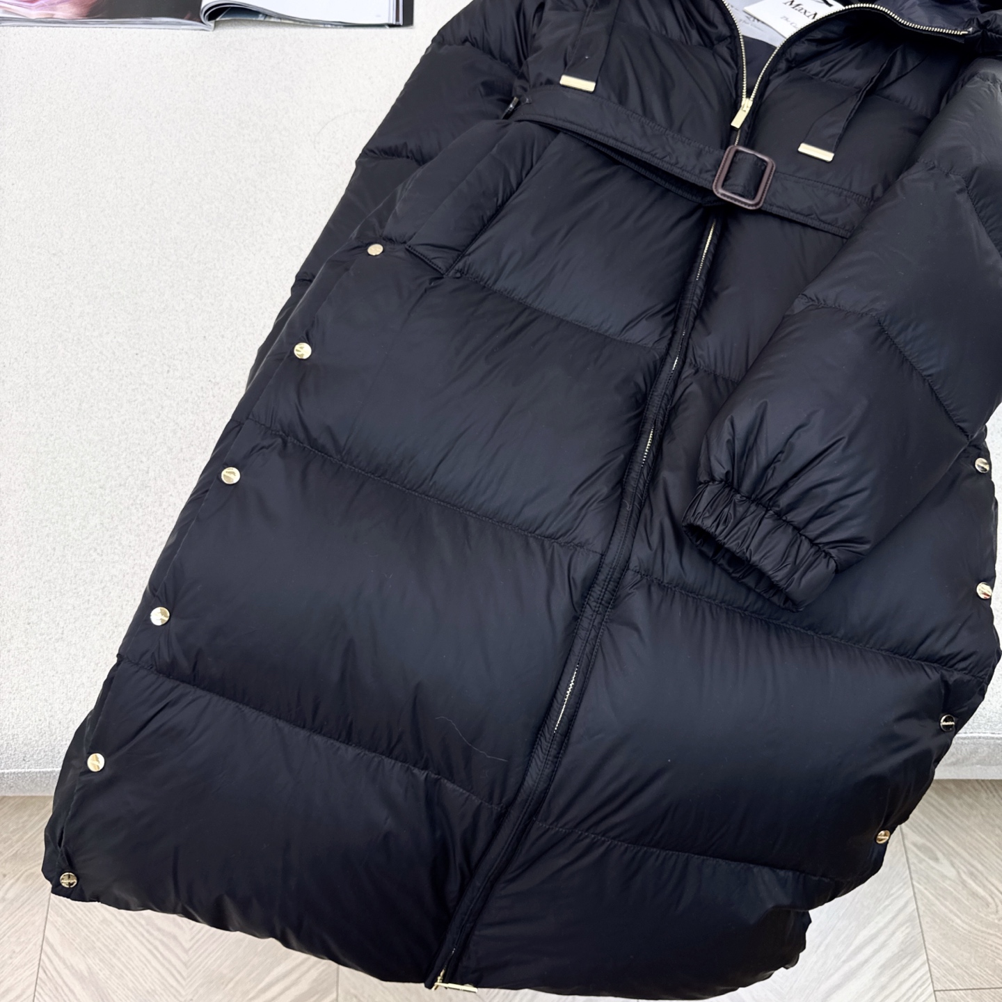 独家首发 原单品质 Max 25Ss———秋冬最新款简约双侧扣连帽长款羽绒服🖤经典立体H版型剪裁 经典时