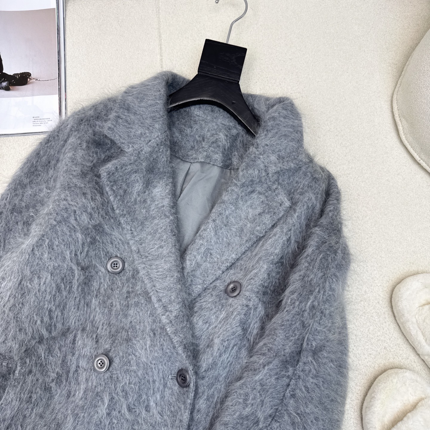 爆单款 Max 25Ss————秋冬最新款极简高级长款大衣 🩶气质感在线 简约时髦不失设计感 西装翻领设